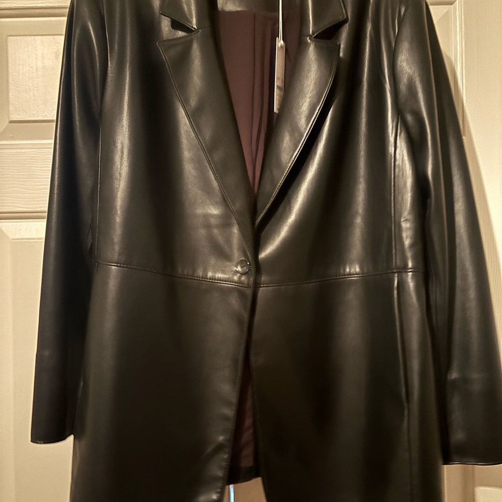Chico’s Black Leather Women's Jacket